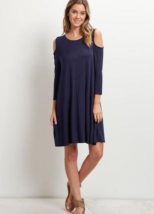 Прямое платье средней длины с вырезами по рукавам, батал 3х ( 56-58 рр)