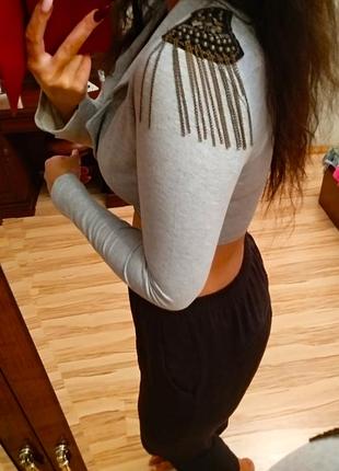 Новый брендовый натуральный кроп жакет болеро погоны,ра m-l