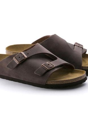 Сланцы шлепки birkenstock  zurich oiled nubuck leather1 фото