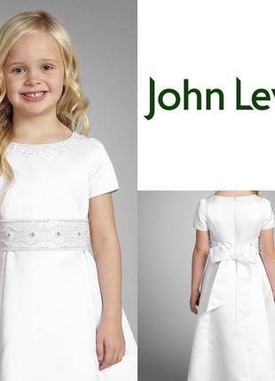 Красивое белое бальное платье john lewis с красивой отделкой  на 9 лет