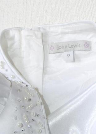 Красивое белое бальное платье john lewis с красивой отделкой  на 9 лет6 фото