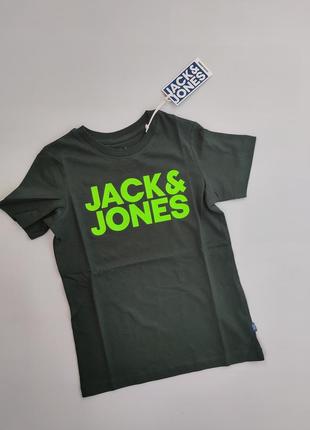 Футболка с неоновой надписью от jack&jones  152, 176 см