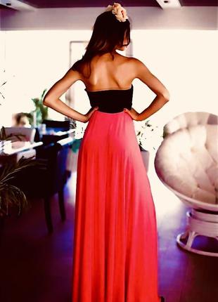 Платье в пол! идеальное платье красного цвета!3 фото