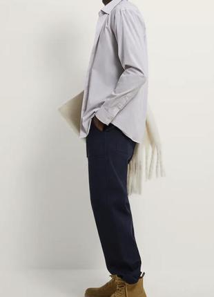 Zara зара оригинал рубашка сорочка slim полочку классическая полосатая4 фото