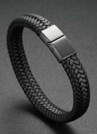 Мужские браслеты (комплект), кожаный браслет, каменный браслет7 фото