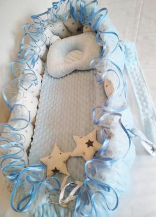Кокон-гнездышко позиционер переноска для новорожденных3 фото