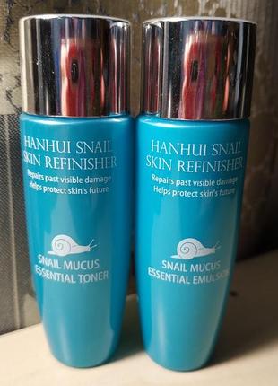 Набір для догляду за шкірою обличчя hanhui snail skin refinisher essential care 2 piece