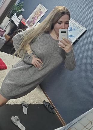 Туника-свитер туника-платье с шерстью теплое оверсайз