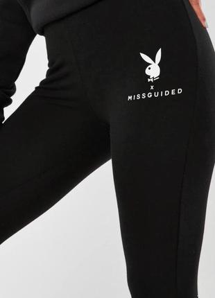 Леггинсы с высокой талией хl playboy x missguided