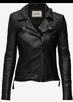 Куртка из натуральной кожи 100% кожа  черная косуха кожаная новая  modstrom