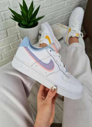 Air force pastel lavander жіночі кросівки найк форс білі фіолетові белые женские кроссовки фиолетовые сиреневые бренд2 фото