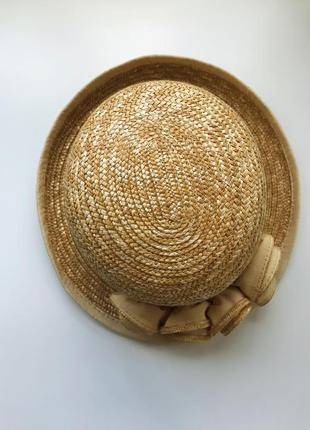 Винтажная соломенная шляпа котелок с цветами винтаж5 фото