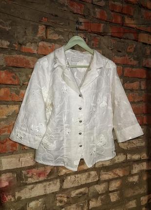 Лляна сорочка з вишивкою льон wallmann блуза5 фото