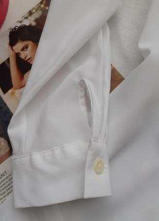 Белоснежная базовая блуза рубашка 🌹5 фото