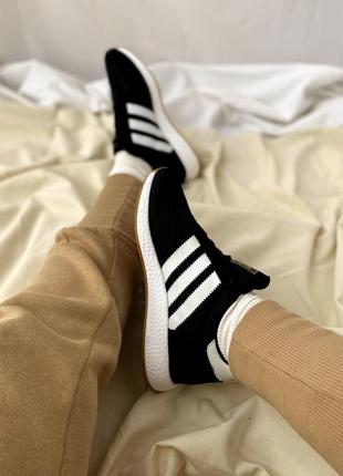 Классные женские кроссовки adidas iniki чёрные унисекс 36-46 р5 фото