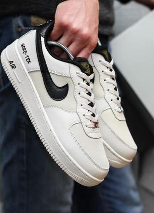 Чоловічі кросівки nike air force 1 beige black 41-44-46