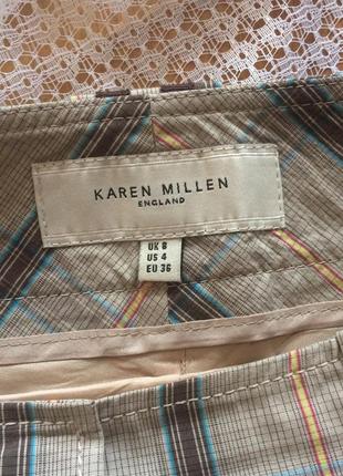 Шикарная стильная миди юбка карандаш в клетку karen millen9 фото