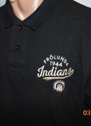 Катоновая стильна поло теніска футболка бренд frolunda indiana.л5 фото