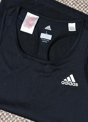 Фірмова спортивна майка борцовка adidas чорного кольору. s. оригінал