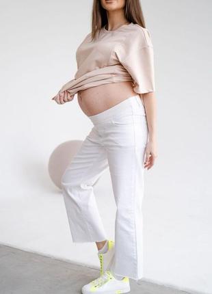 Джинси для вагітних, майбутніх мам білі (джинсы для беременных белые)4 фото