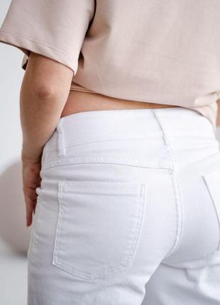 Джинси для вагітних, майбутніх мам білі (джинсы для беременных белые)6 фото