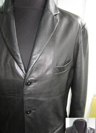 Кожаная мужская куртка — пиджак trapper. германия. 58р. лот 10077 фото