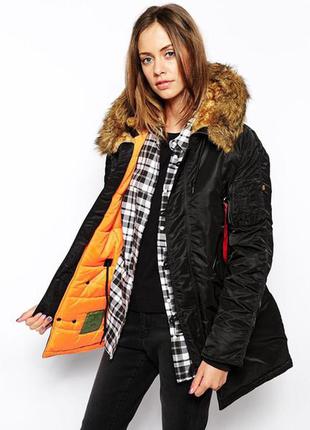 Женская куртка аляска n-3b women с непромокаемого нейлона.1 фото