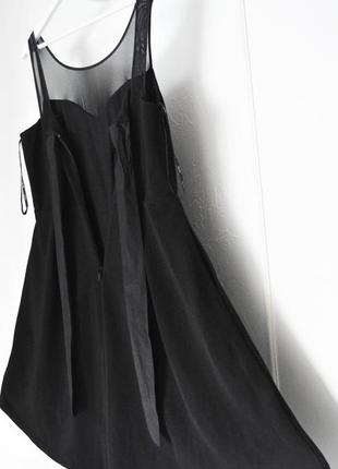 Нарядное платье черное а-силуэт с прозрачной кокеткой 14 usa на 48-50 рр4 фото