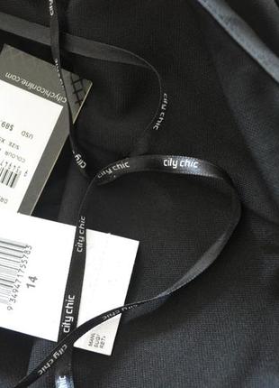 Нарядное платье черное а-силуэт с прозрачной кокеткой 14 usa на 48-50 рр7 фото