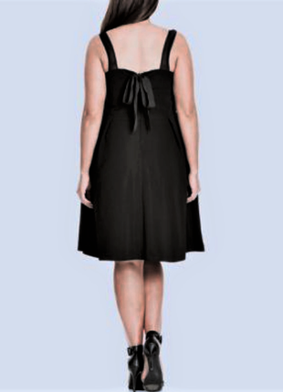 Нарядное платье черное а-силуэт с прозрачной кокеткой 14 usa на 48-50 рр9 фото