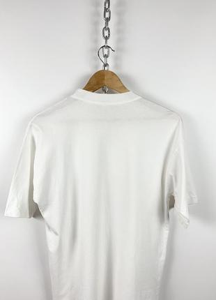 Белая винтажная футболка chanel embroidered logo 90s bootleg6 фото