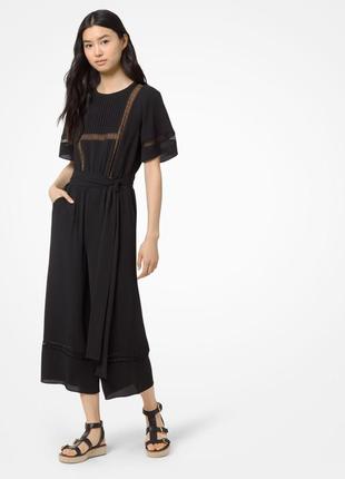 Комбинезон из крепа с кружевной отделкой michael kors lace-trim crepe jumpsuit