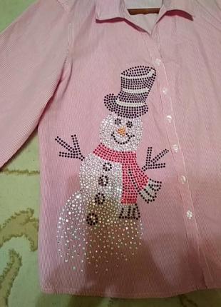 Класна сорочка з сніговиком ❤️7 фото