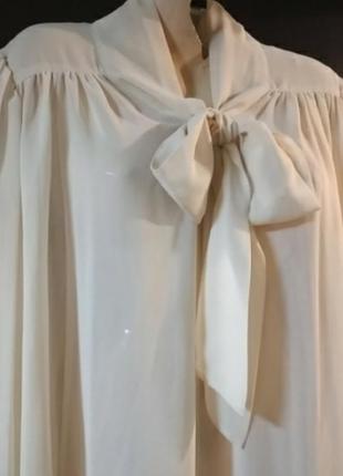 Блуза нарядная цвет крем xxxl2 фото