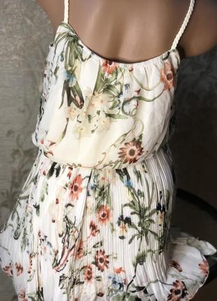Летний сарафан , плиссированная юбка, лёгкий в цветах !6 фото