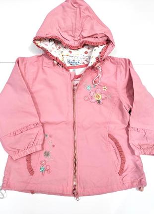 Плащ - ветровка розовая aimico на 4 года