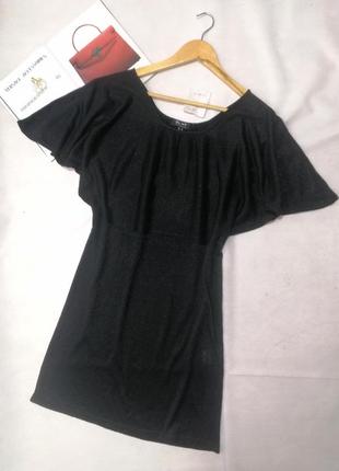 Платье вискоза черное с серебряной ниткой1 фото