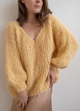 Оверсайз свитер из шерсти альпаки1 фото