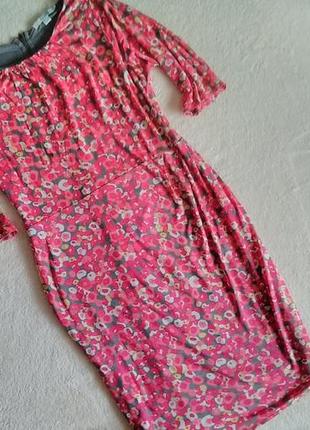 Платье трикотажное цветоный принт вискоза яркое брендовое1 фото