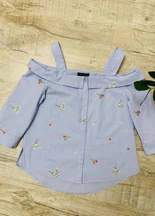 Шикарна блуза new look рр s-m 100%cotton довжина 52см ширина 48см
