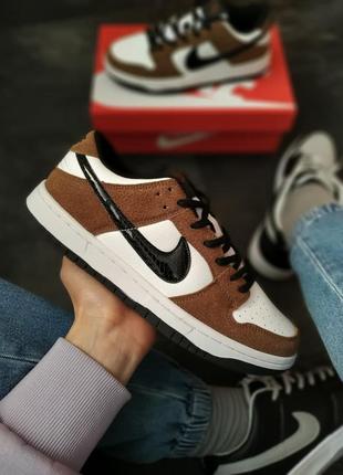 Мужские кроссовки nike sb dunk brown 40-41-42-43-443 фото