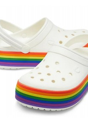 Crocs crocband™ platform rainbow платформа веселка 36-40