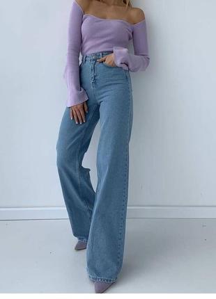 Голубие джинсі палаццо кльош прямие