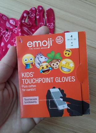 Тоненькі дитячі рукавички emoji3 фото