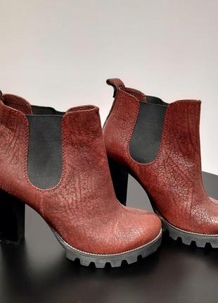 Ботильоны  italian design бренд чоботи черевики челсі не zara1 фото