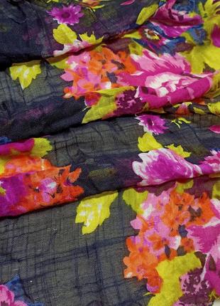 Палантин вискоза в цветочный принт. шарф. платок1 фото