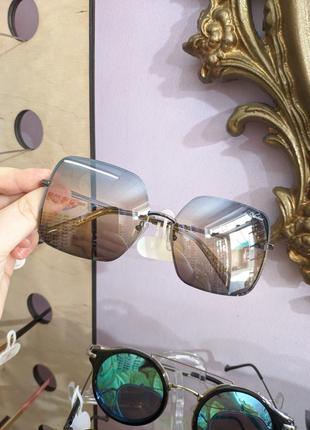 Красивые  градиентные зеркальные очки gian marco venturi новинка  окуляри4 фото