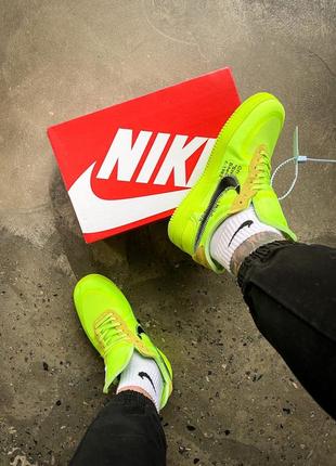 🔥 кросівки nike air force 1 low off-white volt 🔥4 фото