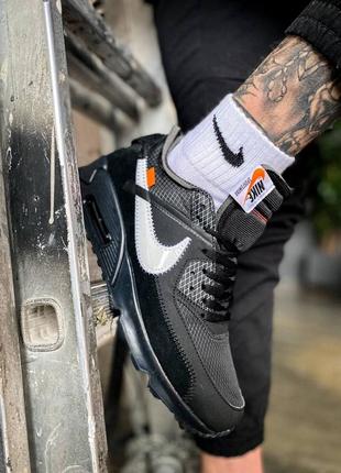 Кроссовки nike air max 90 off white " black1 фото