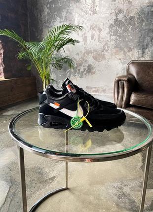 Кроссовки nike air max 90 off white " black 2